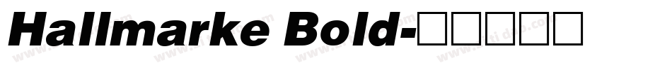 Hallmarke Bold字体转换